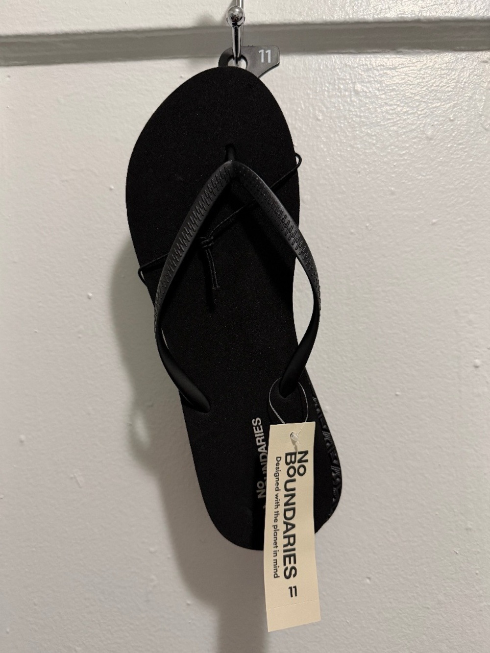 No Boundaries Black Women's Flip Flop Slippers